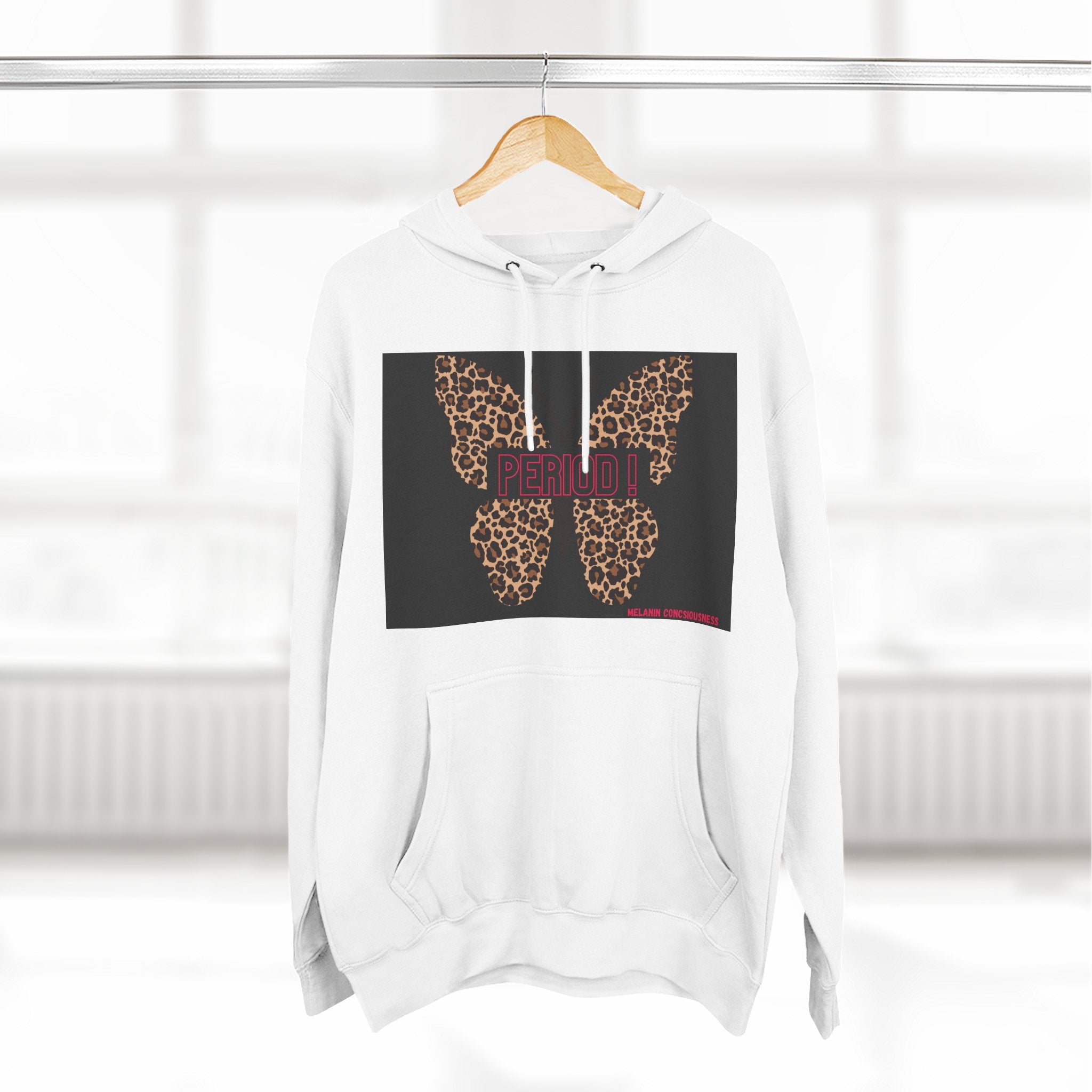 Leopard Butterfly Hoodie — Floral Leopard Print Graphic Pullover