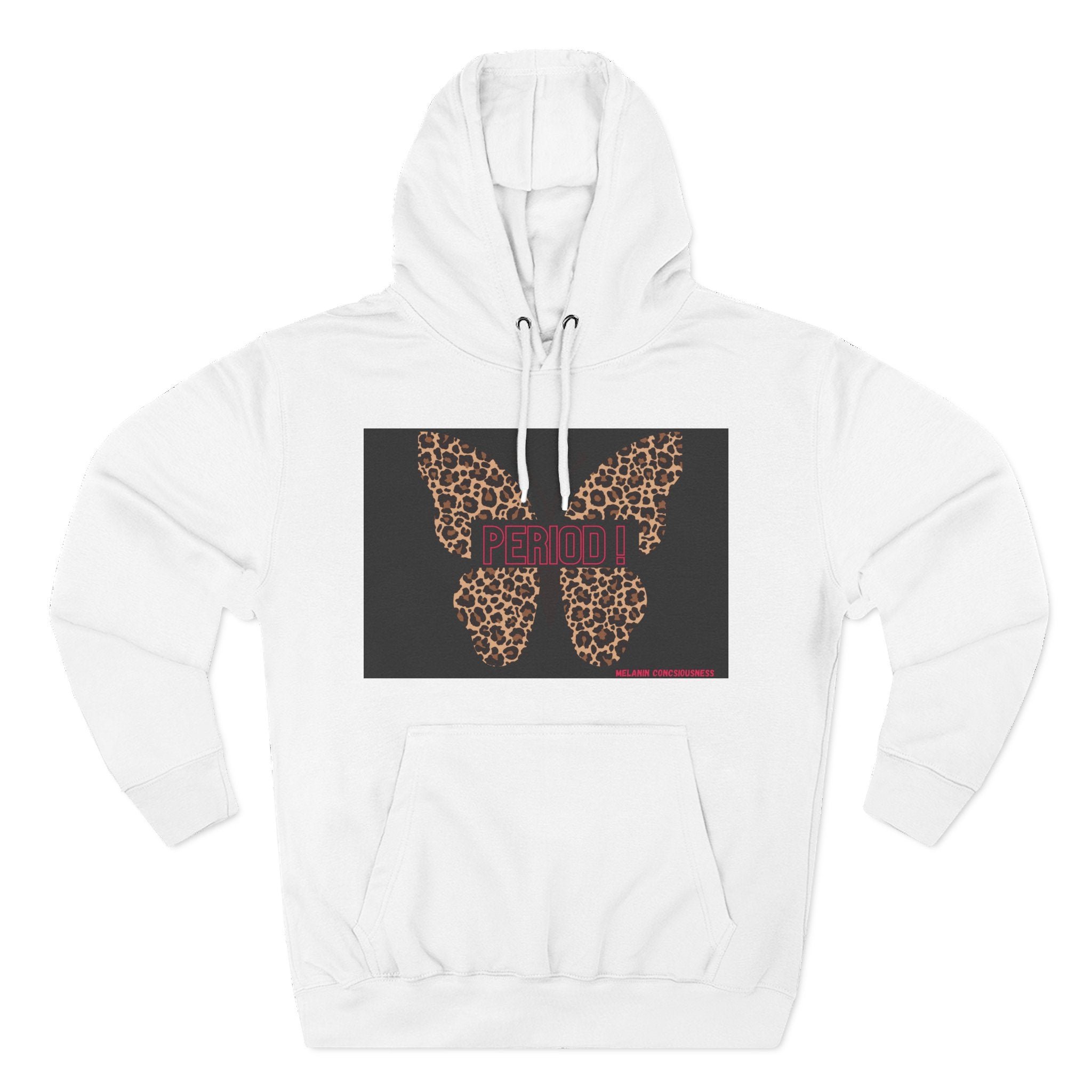 Leopard Butterfly Hoodie — Floral Leopard Print Graphic Pullover