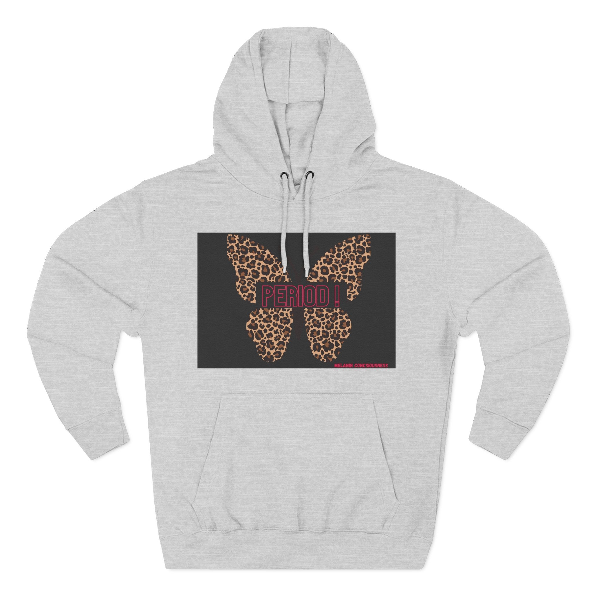 Leopard Butterfly Hoodie — Floral Leopard Print Graphic Pullover