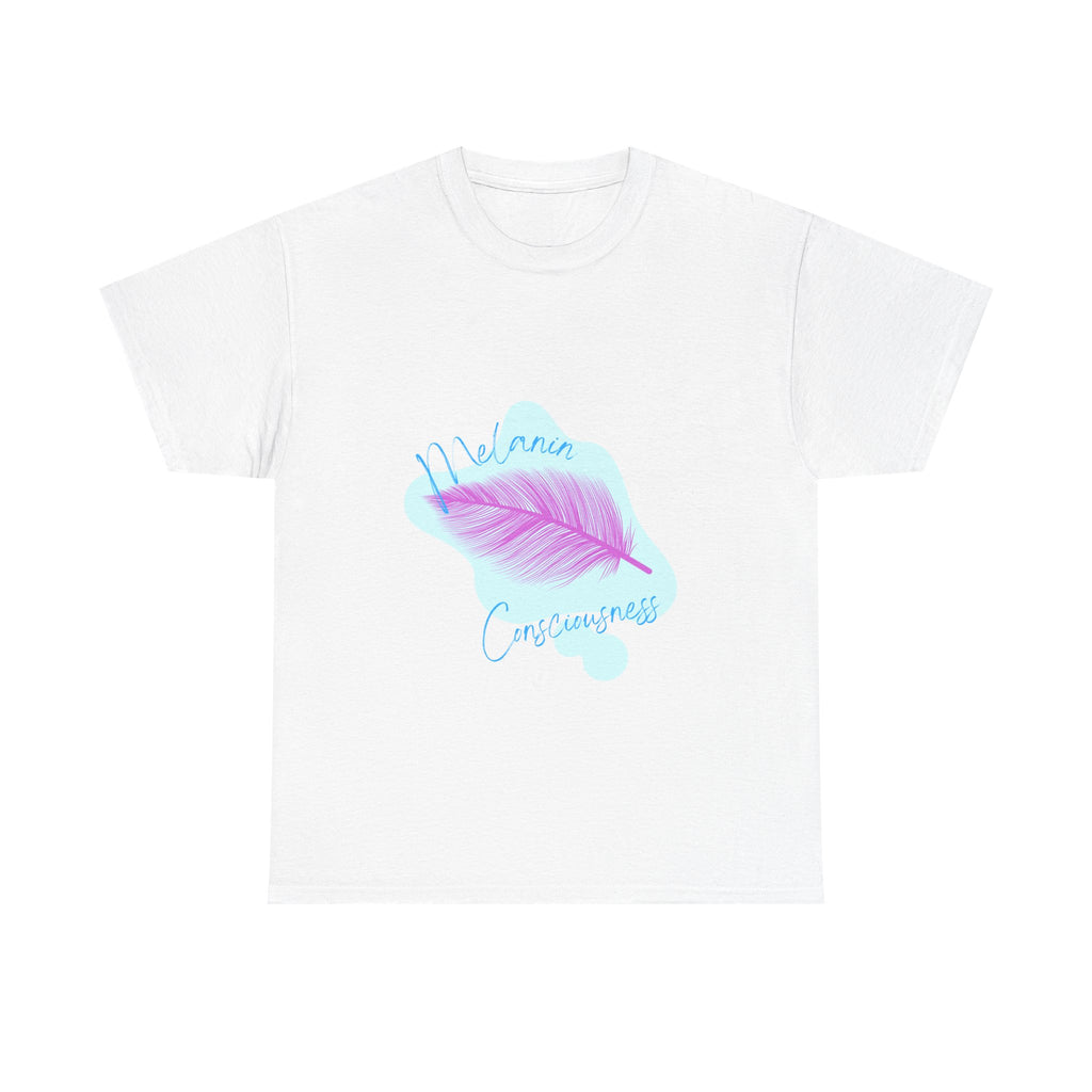 Awareness Feather Tee — "Neural Consciousness" Pastel Graphic T-Shirt