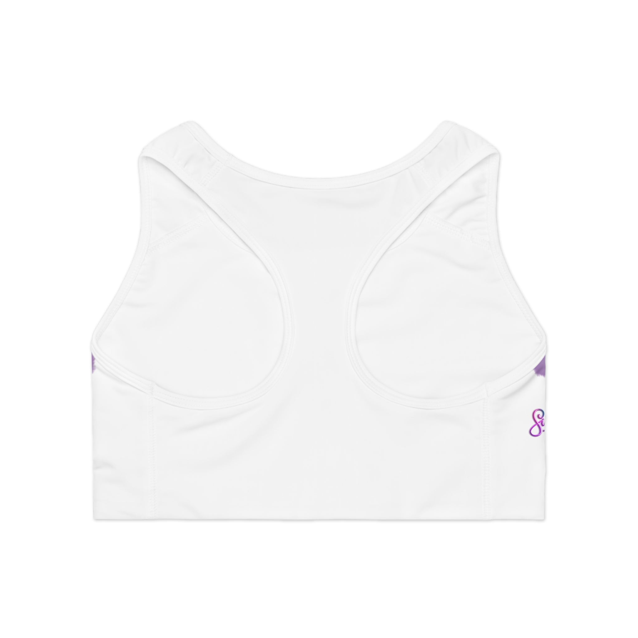 Pastel Cloud Sports Bra — "Sweet" All-Over Print Activewear