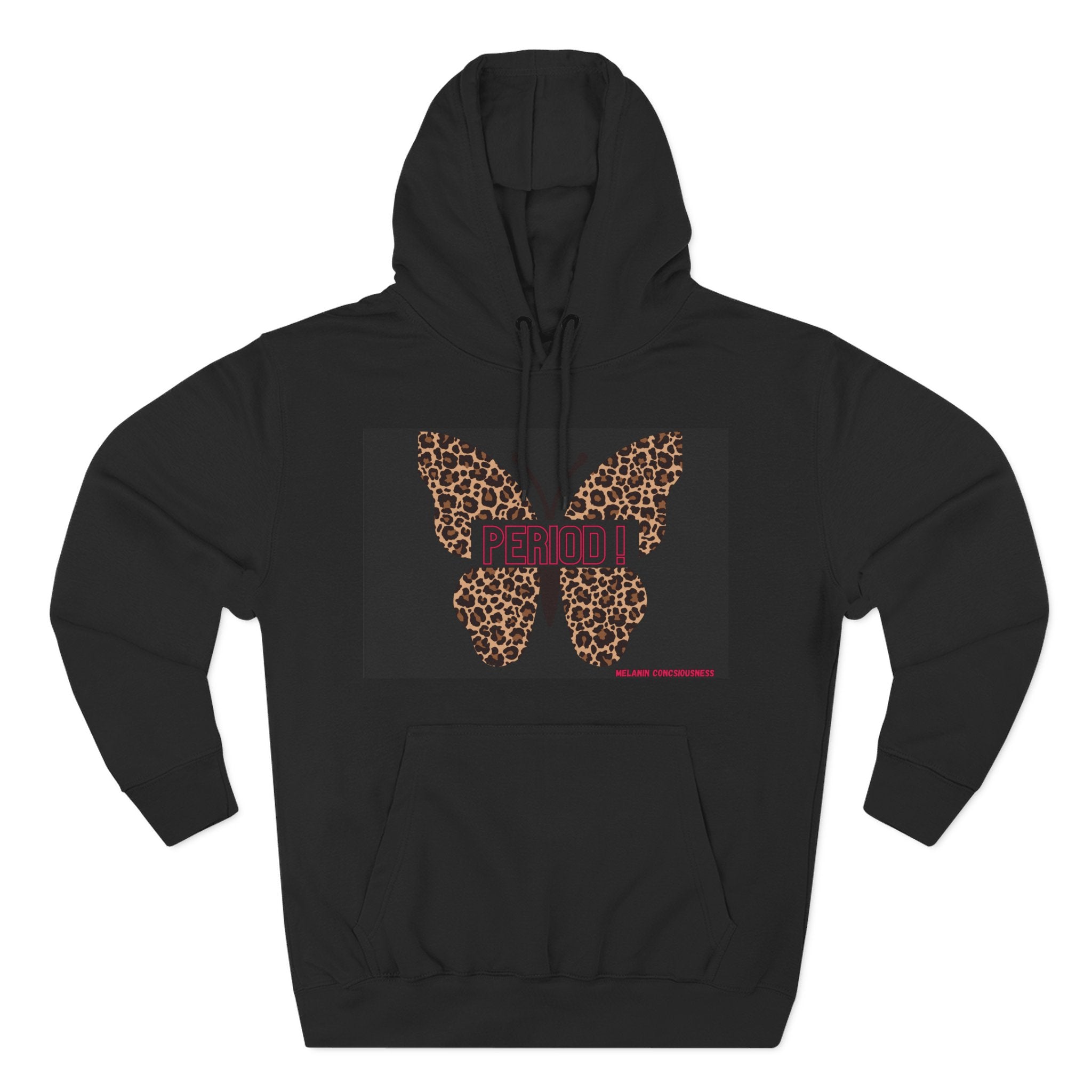 Leopard Butterfly Hoodie — Floral Leopard Print Graphic Pullover