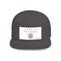 Flat Bill Snapback Hat — "Just A Fucking Lady" Pink Patch Snapback