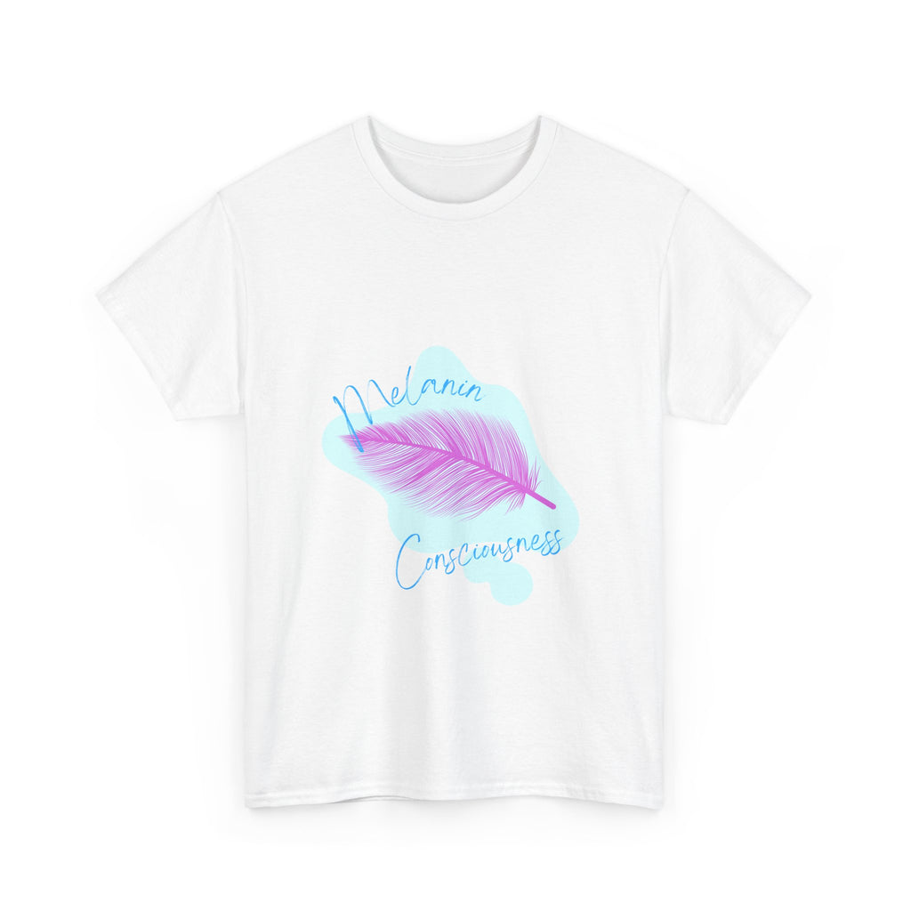 Awareness Feather Tee — "Neural Consciousness" Pastel Graphic T-Shirt